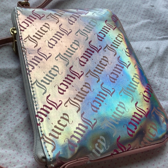 Juicy couture peek a bow Crossbody pink holo logo NEW - Picture 3 of 16